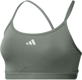 adidas Aeroreact Training 3Stripes Sport-bh Dames salie - XS,S,M,L,XL