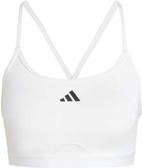 adidas Aeroreact Training 3Stripes Sport-bh Dames wit - XS,S,M,L,XL