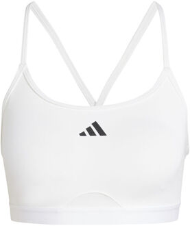 adidas Aeroreact Training 3Stripes Sport-bh Dames wit - XS