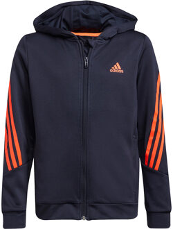 adidas – AEROREADY 3S Full Zip Hoodie – Hoodie Kids Blauw - 128