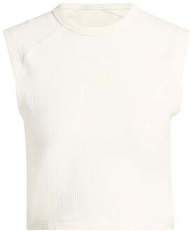 adidas All SZN Rib Tank-Top Tanktop Dames wit - XL