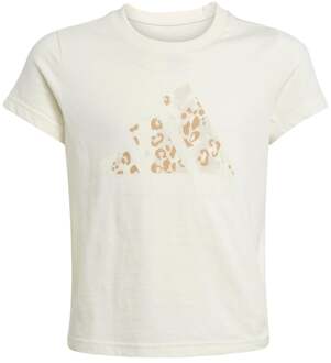 adidas Animal Big Logo T-shirt Meisjes-Crème - 170