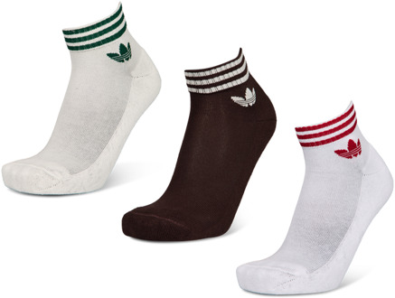 adidas Ankle 3 Pack Sokken Unisex - Wit - Maat 37-39 - Katoen White