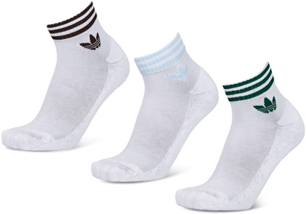 adidas Ankle 3 Pack Sokken Unisex - Wit - Maat 43-45 - Katoen White