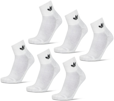 adidas Ankle 6 Pack Sokken Unisex - Wit - Maat 34-36 White