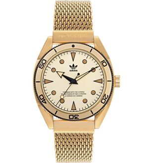 adidas Archivem1 Gouden Milanese Mesh Horloge Beige