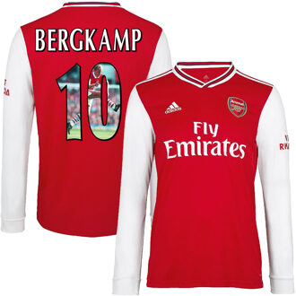 adidas Arsenal Shirt Thuis 2019-2020 (Lange Mouwen) + Bergkamp 10 (Gallery Style Printing) - 62