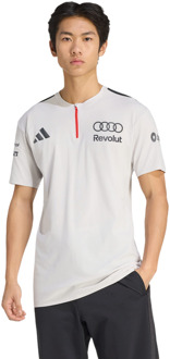 adidas Audi F1 Short Sleeve Polo Shirt T-shirts Heren - Wit - Maat XXXL - Nylon White
