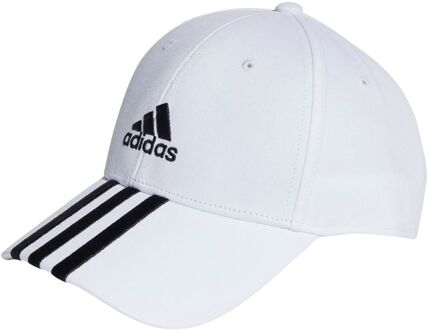 adidas Baseball 3-Stripes Cotton Twill Cap wit - zwart - 1-SIZE