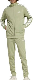 adidas Basic 3-Stripes Tricot Trainingspak Heren groen - wit - S