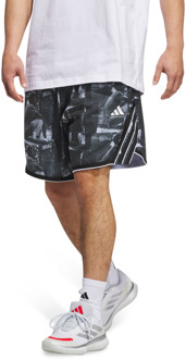 adidas Bball Korte Broeken Heren - Wit - Maat M - Poly Mesh White