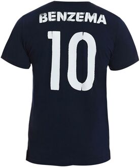 adidas Benzema Heren Navy Blauw T-Shirt - maat S