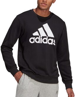 adidas Big Logo French Terry Sweatshirt - Zwart - Heren - maat  S