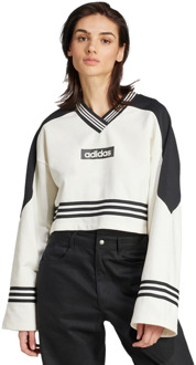 adidas Blocking Sweatshirt Sweatshirts Dames - Wit - Maat 34 - Katoen Jersey White