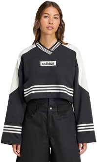 adidas Blocking Sweatshirt Sweatshirts Dames - Zwart - Maat 34 - Katoen Jersey Black