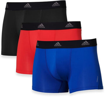 adidas boxershorts active flex microfiber 3-pack blauw-rood-zwart - L