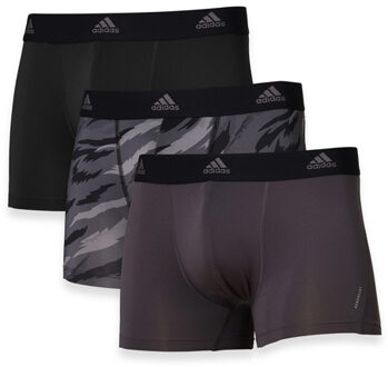 adidas boxershorts active flex microfiber 3pack grijs-zwart - L