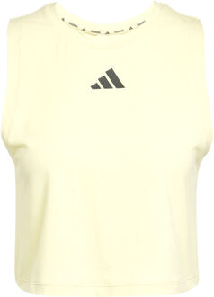 adidas Boxy 3Stripes Tanktop Dames-Geel - L