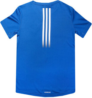 adidas Boy's adidas Infant AEROREADY T-Shirt in Blue-White Blauw en wit - 4-5J / 104-110cm