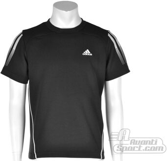 adidas Boy's Response Tee - Sportshirt - Kinderen - Maat 128 - Zwart