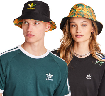 adidas Bucket Hat Petten Unisex - Zwart - Maat 40-42 - Katoen Black