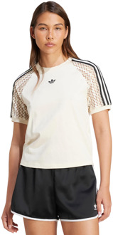adidas Cali T-shirts Dames - Wit - Maat 32 - Katoen Jersey White