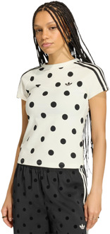 adidas Cali T-shirts Dames - Wit - Maat 34 - Katoen Jersey White