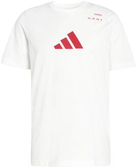 adidas Category Graphic T-shirt Heren-wit - S,XXL