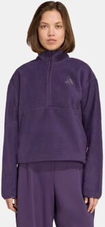 adidas City Tech Fleece Half-Zip Fleecetrui Dames Paars - XL