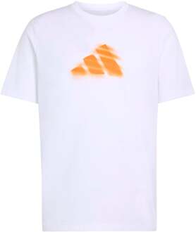 adidas Clay T-shirt Heren wit - S