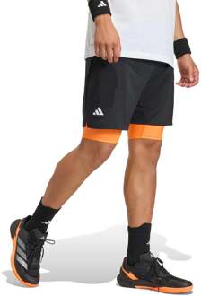 adidas Club 2In1 Shorts Heren-zwart, oranje - XL