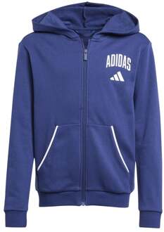 adidas College Full Zip Sportjas Jongens-Donkerblauw - 128,140