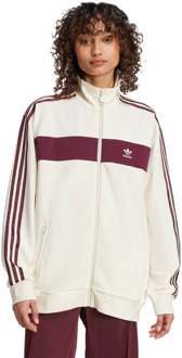 adidas Colorblock Sports Jacket Jassen Dames - Wit - Maat 38 - Katoen Jersey White