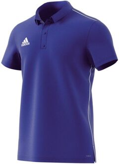 adidas Core 18 Polo Heren Sportpolo - Maat M  - Mannen - blauw/wit