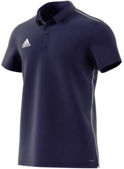 adidas Core 18 Polo Heren Sportpolo - Maat S  - Mannen - blauw/wit