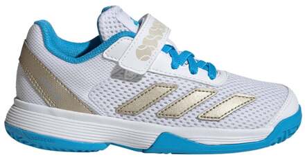 adidas Courtflash CF Tennisschoenen Kinderen-wit, zilver - 35.5
