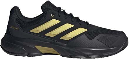 adidas CourtJam Control 3 Allcourt schoen Heren-zwart, goud - 42