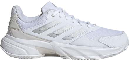 adidas CourtJam Control 3 Tennisschoenen Dames-Wit,Zilver - 38 2/3