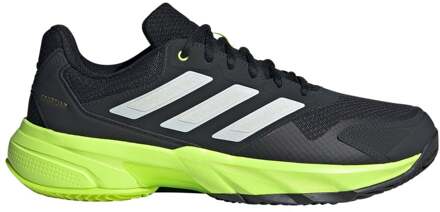adidas CourtJam Control 3 Tennisschoenen Heren-Zwart,Limoen - 40 2/3,46 2/3