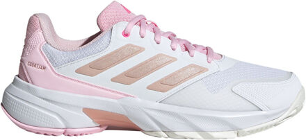adidas CourtJam Control Allcourt schoen Dames-wit, roze - 38 2/3