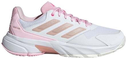 adidas CourtJam Control Allcourt schoen Dames-wit, roze - 42 2/3