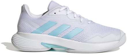 adidas CourtJam Control Tennisschoenen Dames-Wit,Turkoois - 43 1/3