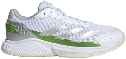 adidas Courtquick Padel Schoen Dames-Wit,Zilver - 36,36 2/3,40 2/3,41 1/3,42