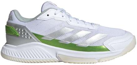 adidas Courtquick Padel Schoen Dames-Wit,Zilver - 38