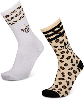 adidas Crew 2 Pack Sokken Unisex - Zwart - Maat 37-39 Black