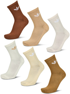 adidas Crew 6 Pack Sokken Unisex - Wit - Maat 43-45 White