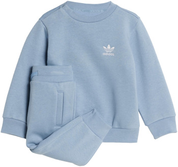adidas Crew Set Trainingspakken Baby - Blauw - Maat 69 - 74 CM - Katoen Jersey Blue
