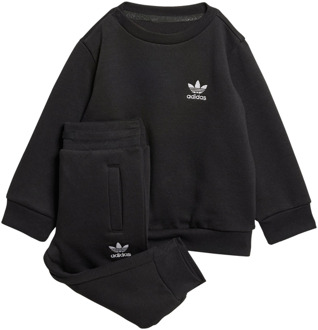 adidas Crew Trainingspakken Baby - Zwart - Maat 93 - 98 CM - Katoen Jersey Black