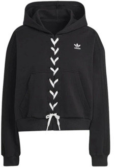 adidas Cropped hoodie met veterdetails Adidas , Black , Dames - S,Xs