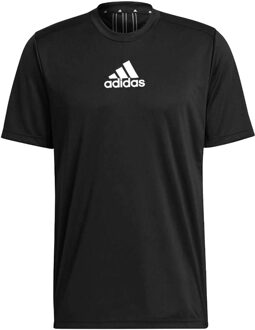 adidas D2M 3-Stripes Back Shirt Heren - Mannen - zwart - maat: S
